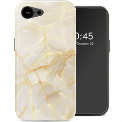 Selencia Vivid Case with MagSafe Apple iPhone 17e / 16e - Golden Beige Marble