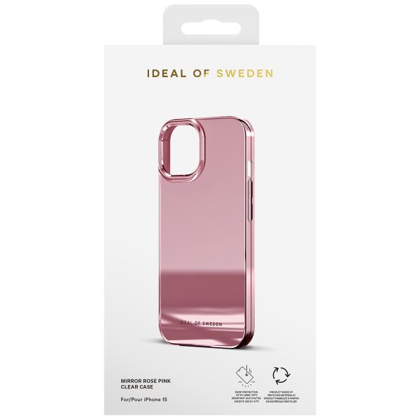 iDeal of Sweden Mirror Case iPhone 15 - Rose Pink