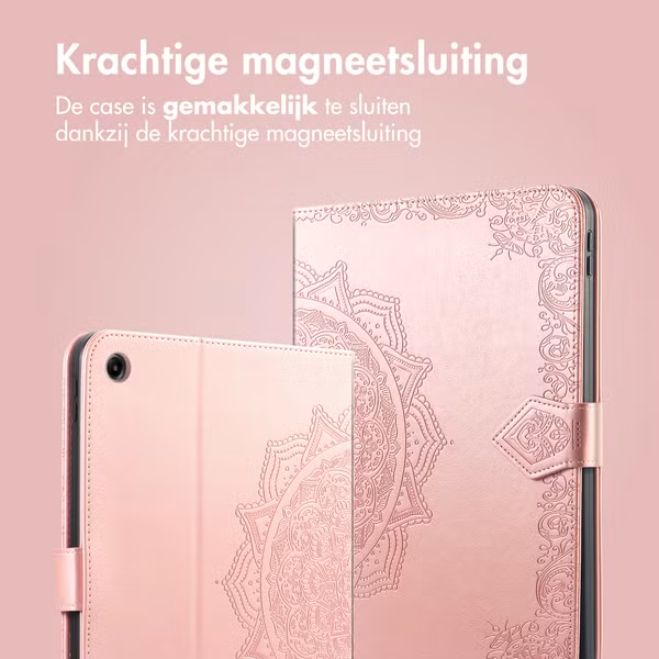 imoshion Mandala Bookcase Samsung Galaxy Tab A11 Plus - Rose Gold