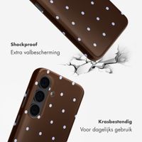 Selencia Vivid Backcover Samsung Galaxy S24 - Happy Dots Chocolate