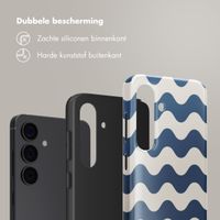Selencia Vivid Tough Backcover Samsung Galaxy S24 - Wave Vibes Classic Blue