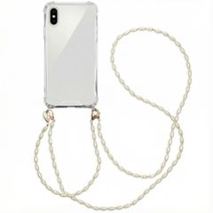 imoshion Backcover met koord + armband - Parels Apple iPhone X / Xs - Transparant