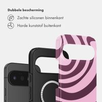Selencia Vivid Backcover met MagSafe Google Pixel 11 Pro - Wavy Swirl Pink Plum