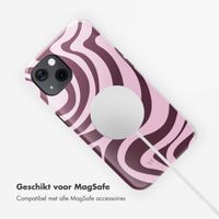 Selencia Vivid Backcover met MagSafe Apple iPhone 13 - Wavy Swirl Pink Plum