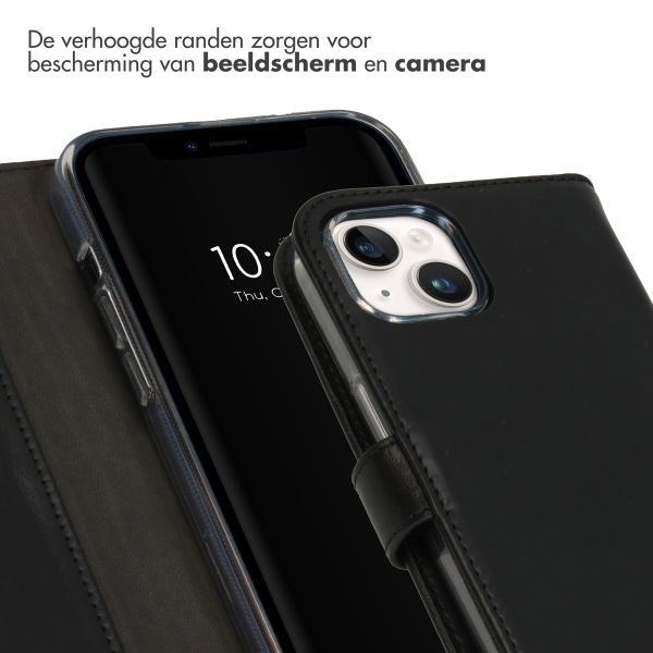 Selencia Echt Leren Bookcase Apple iPhone 15 - Zwart
