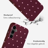 Selencia Vivid Backcover Samsung Galaxy S24 FE - Happy Dots Burgundy