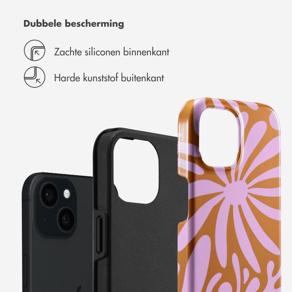 Selencia Vivid Backcover Apple iPhone 15 - Modern Bloom Pink