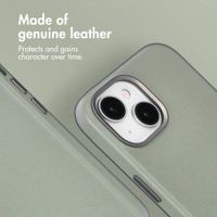 Accezz Leather Back Cover with MagSafe Apple iPhone 15 - Light Grey