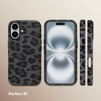 Selencia Sabi Back Cover Panther Print with MagSafe Apple iPhone 16 - Midnight Black
