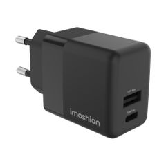 imoshion Wall Charger - Oplader - USB-C + USB-A - Power Delivery en Quick Charge - 35W - Zwart