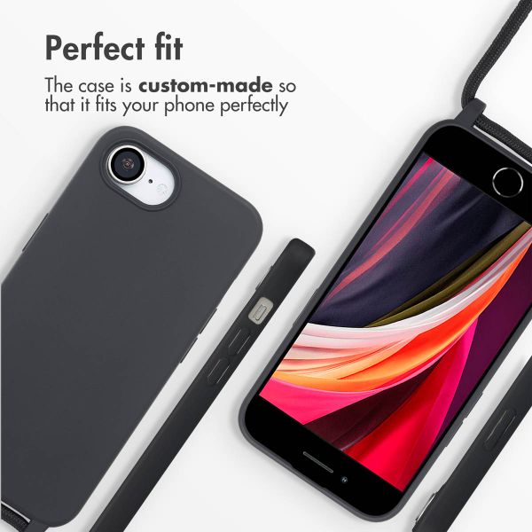 imoshion Silicone Case with Strap Apple iPhone 17e / 16e - Black