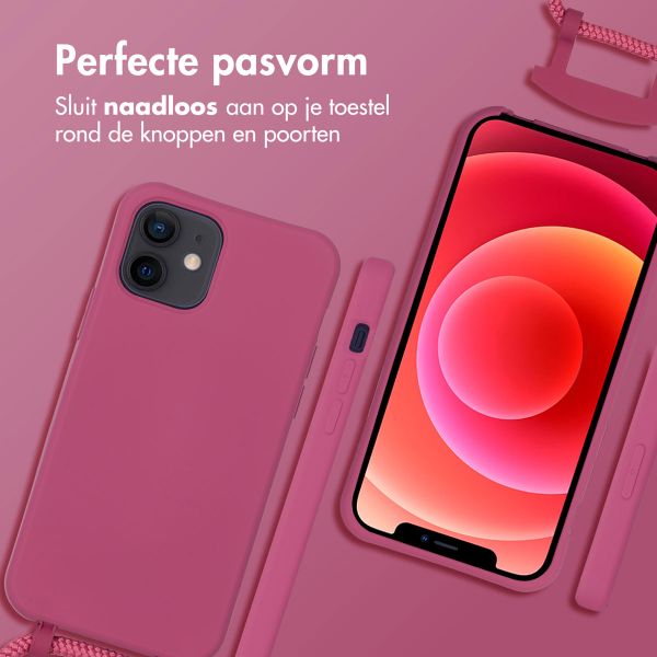 imoshion Color Backcover met afneembaar koord MagSafe Apple iPhone 12 (Pro) - Raspberry