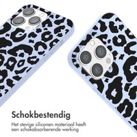 imoshion Siliconen design hoesje met koord Apple iPhone 13 Pro - Animal Lila
