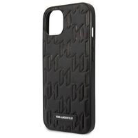 Karl Lagerfeld Hardcase Backcover Monogram Plaque iPhone 13 - Zwart