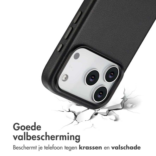 Accezz MagSafe Leather Backcover Apple iPhone 17 Pro - Onyx Black