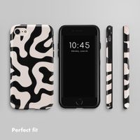 Selencia Vivid Back Cover Apple iPhone SE (2022 / 2020) / 8 / 7 / 6(s) - Art Wave Black