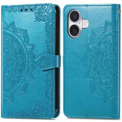 imoshion Mandala Bookcase iPhone 16 - Turquoise