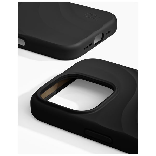 iDeal of Sweden Soft Swirl Silicone MagSafe Case Apple iPhone 16 Pro - Velvet Black