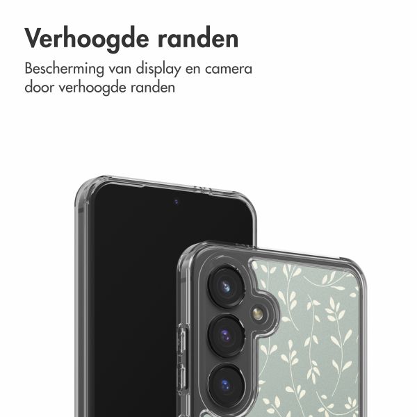 imoshion Design hoesje Samsung Galaxy S24 - Smoke Green Flowers