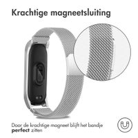 imoshion Milanees magnetisch bandje Xiaomi Mi Band 5 / 6 - Zilver