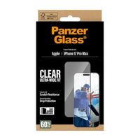 PanzerGlass Ultra-Wide Fit Anti-Bacterial Screenprotector incl. applicator Apple iPhone 17 Pro Max