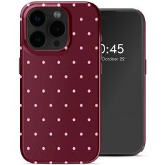Selencia Vivid Case Apple iPhone 15 Pro - Happy Dots Burgundy