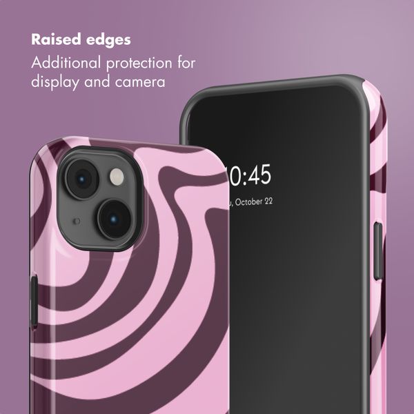 Selencia Vivid Back Cover Apple iPhone 14 - Wavy Swirl Pink Plum