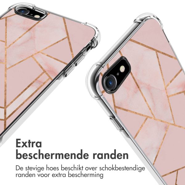 imoshion Design hoesje met koord iPhone SE (2022 / 2020) / 8 / 7 - Grafisch Koper - Roze