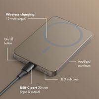 Selencia Vivid Powerbank 5,000 mAh - Wireless Powerbank - MagSafe and Qi - Desert Gold / Country Moo'd