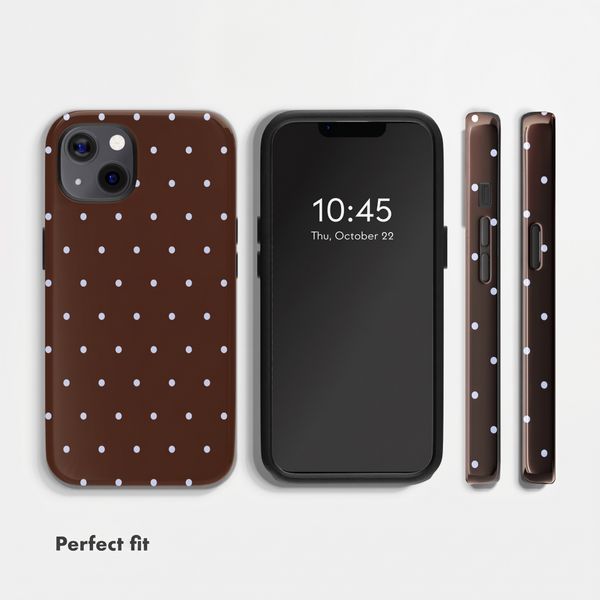 Selencia Vivid Back Cover Apple iPhone 13 Pro - Happy Dots Chocolate