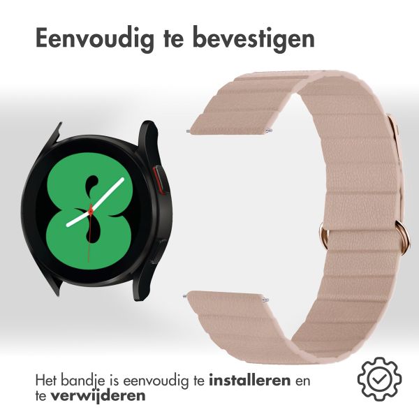 imoshion Magnetisch lederen bandje Samsung Galaxy Watch 7 40/44 mm - Beige