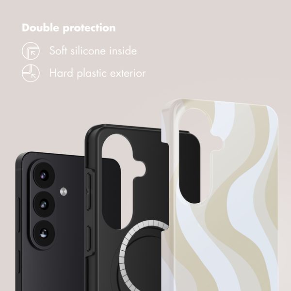 Selencia Vivid Back Cover with MagSafe Samsung Galaxy S26 - Desert Waves Beige