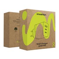 imoshion Wall Charger 65 Watt | 2x USB-C + 1x USB-A - Zwart