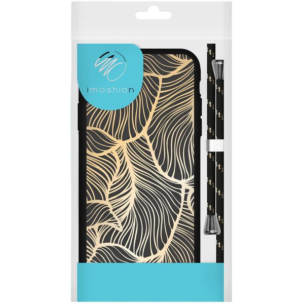 imoshion Design hoesje met koord iPhone 11 Pro - Bladeren - Goud