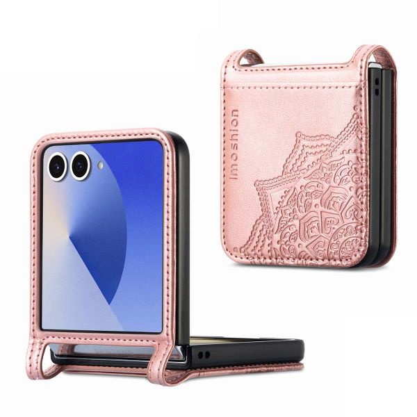 imoshion Mandala Bookcase Samsung Galaxy Z Flip 7 - Rosé Goud