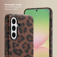Selencia Sabi Backcover Panterprint met MagSafe Samsung Galaxy A56 - Mocha Brown