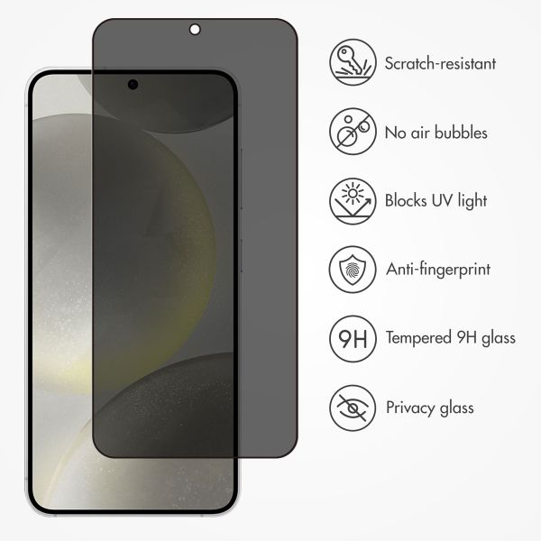 Accezz Tempered Glass Privacy Screenprotector Samsung Galaxy S25 / S24