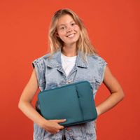 imoshion Laptop sleeve with storage pocket 13 inch - Petrol Green
