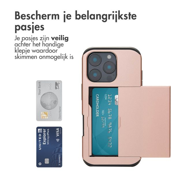 imoshion Backcover met pasjeshouder Apple iPhone 16 Pro - Rosé Goud