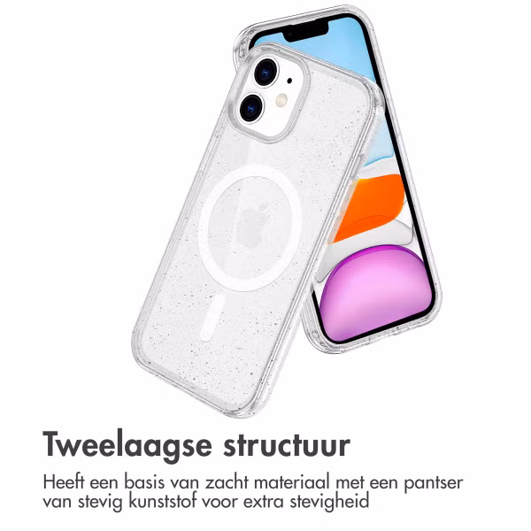 imoshion Sparkle Backcover met MagSafe Apple iPhone 12 (Pro) - Glitter Transparant