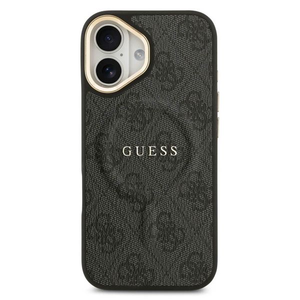 Guess Classic 4G Logo Backcover met MagSafe Apple iPhone 17 - Zwart