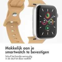 imoshion Siliconen⁺ bandje Apple Watch Series 1 t/m 11 / SE / Ultra (44/45/46/49 mm) - Maat M/L - Walnut