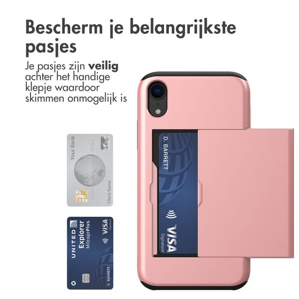 imoshion Backcover met pasjeshouder Apple iPhone Xr - Rosé Goud