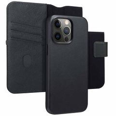 Accezz 2-in-1 Leather Bookcase with MagSafe Apple iPhone 15 Pro Max - Onyx Black