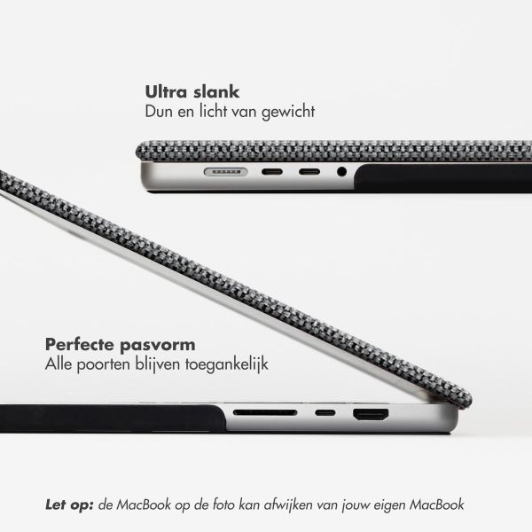 Selencia Geweven Cover voor de MacBook Pro 16 inch (2021 / 2023 M3 chip / 2024 M4 chip) - A2485 / A2780 / A2991 / A3186 / A3403 - Grijs