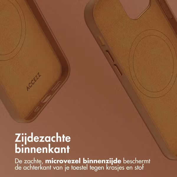 Accezz MagSafe Leather Backcover Apple iPhone 12 (Pro) - Sienna Brown