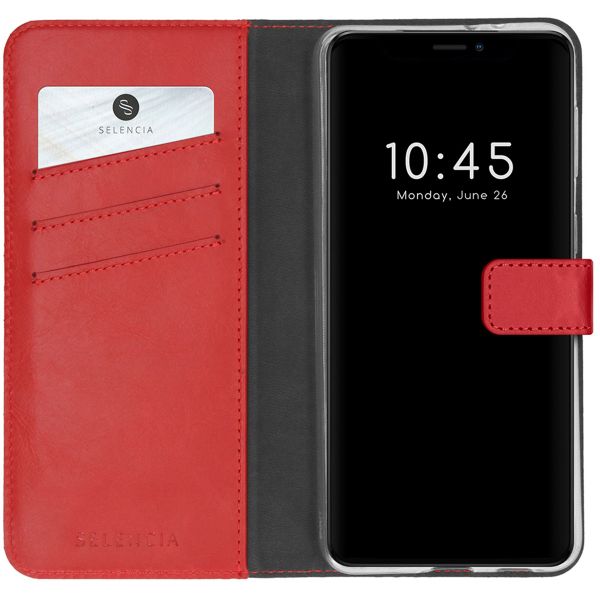 Selencia Echt Lederen Bookcase iPhone 13 - Rood