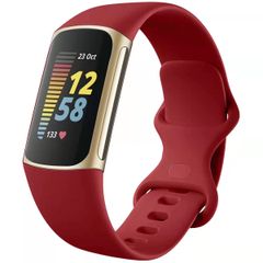 imoshion Siliconen bandje Fitbit Charge 5 / Charge 6 - Maat L - Rood