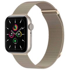 imoshion Milanees magnetisch bandje Apple Watch Series 1 - 11 / SE / Ultra (44/45/46/49 mm) - Maat S - Starlight