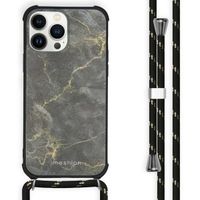 imoshion Design hoesje met koord Apple iPhone 13 Pro Max - Black Marble